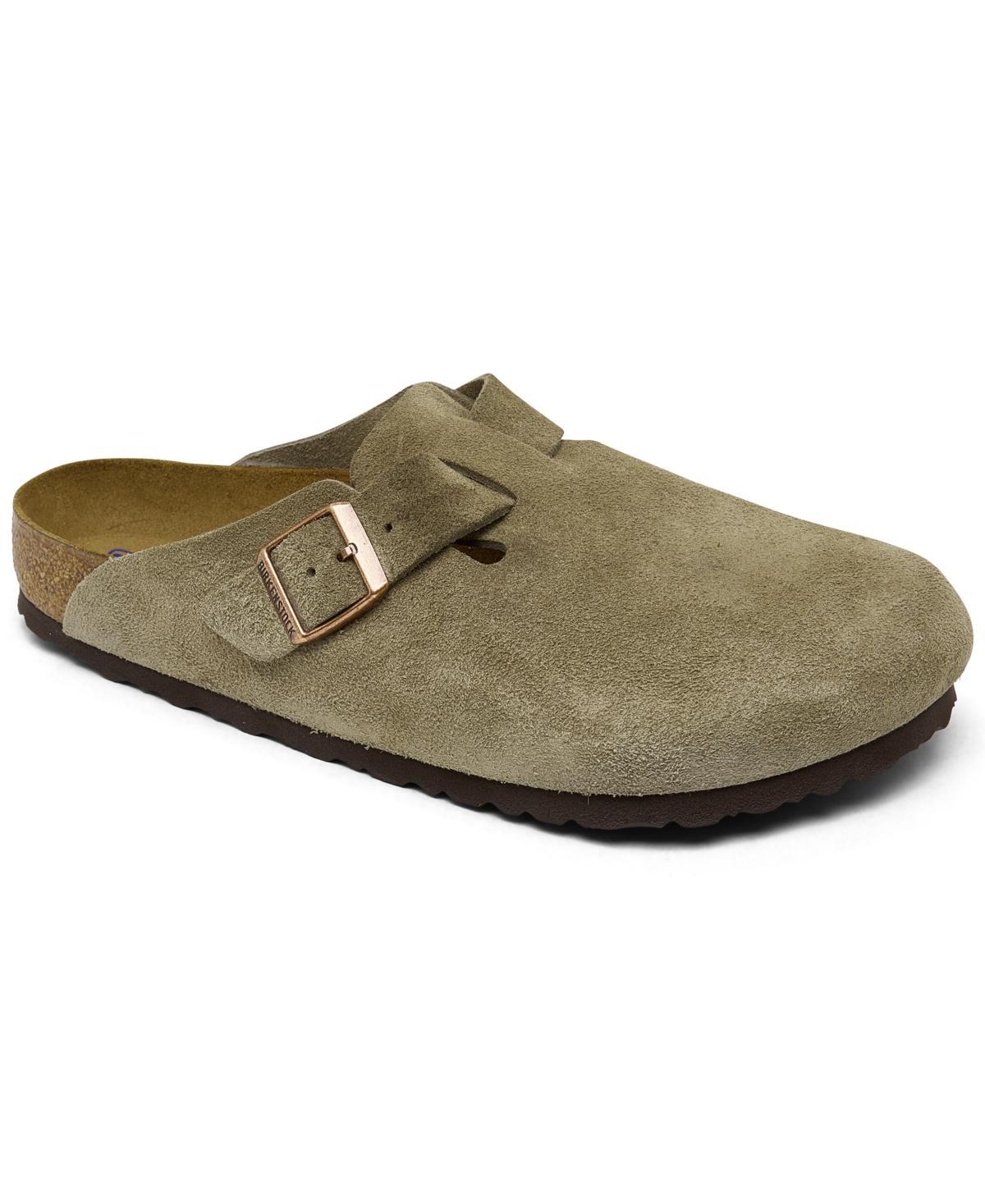 Birkenstock Mens Boston Suede Slide-On Soft Footbed Clogs Product Image