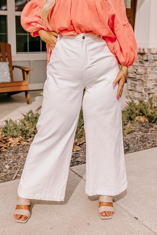The Dex High Waist Straight Leg Jean In Ivory Curves Product Image