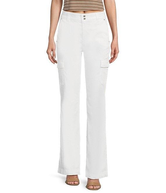 Guess Cargo Mini Mid Rise Bootcut Jeans Product Image