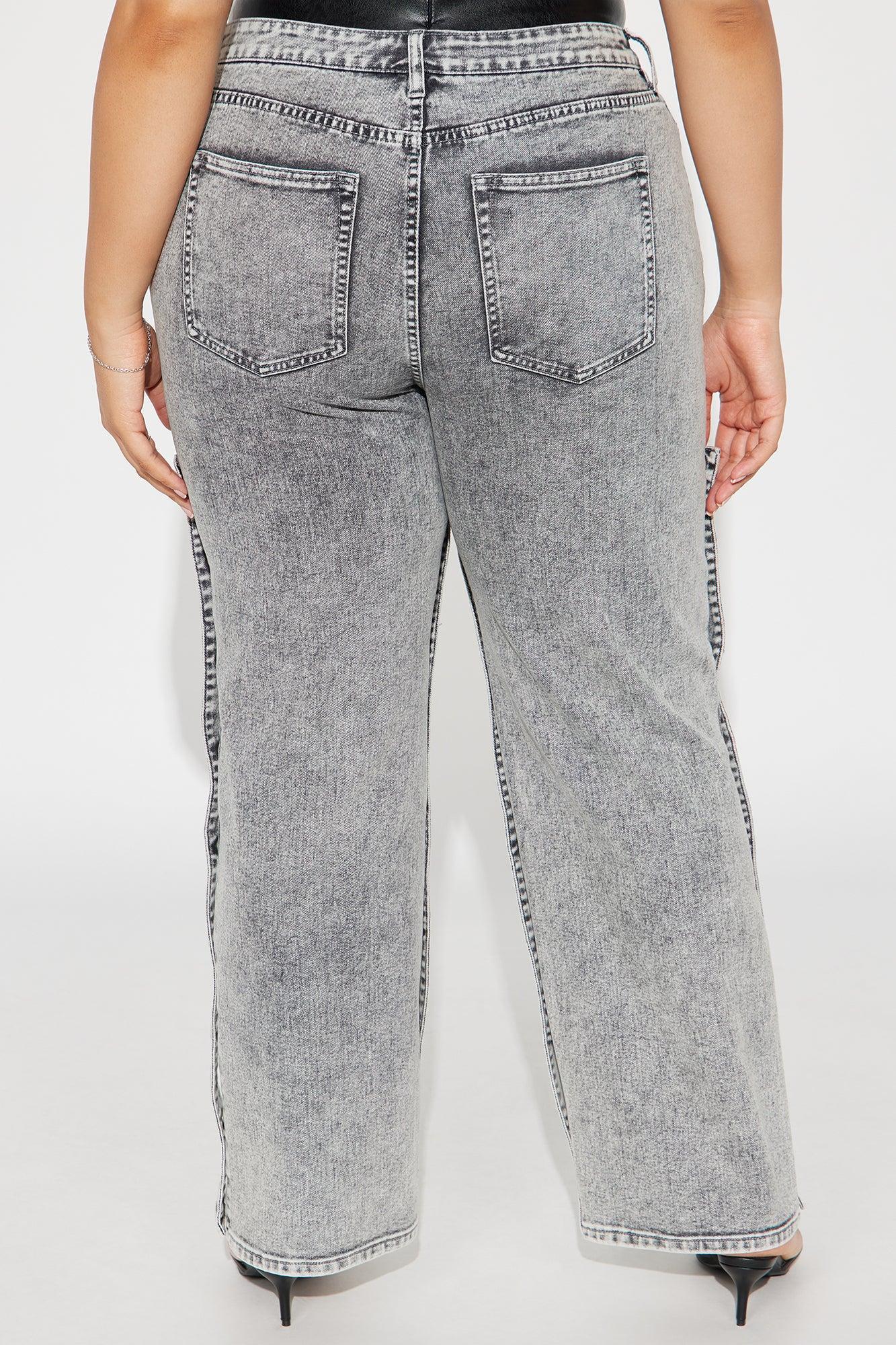 She Snapped Straight Leg Jeans - Grey Female Product Image