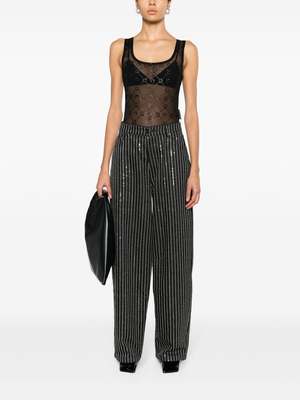 Moonogram flocked tulle bodysuit Product Image