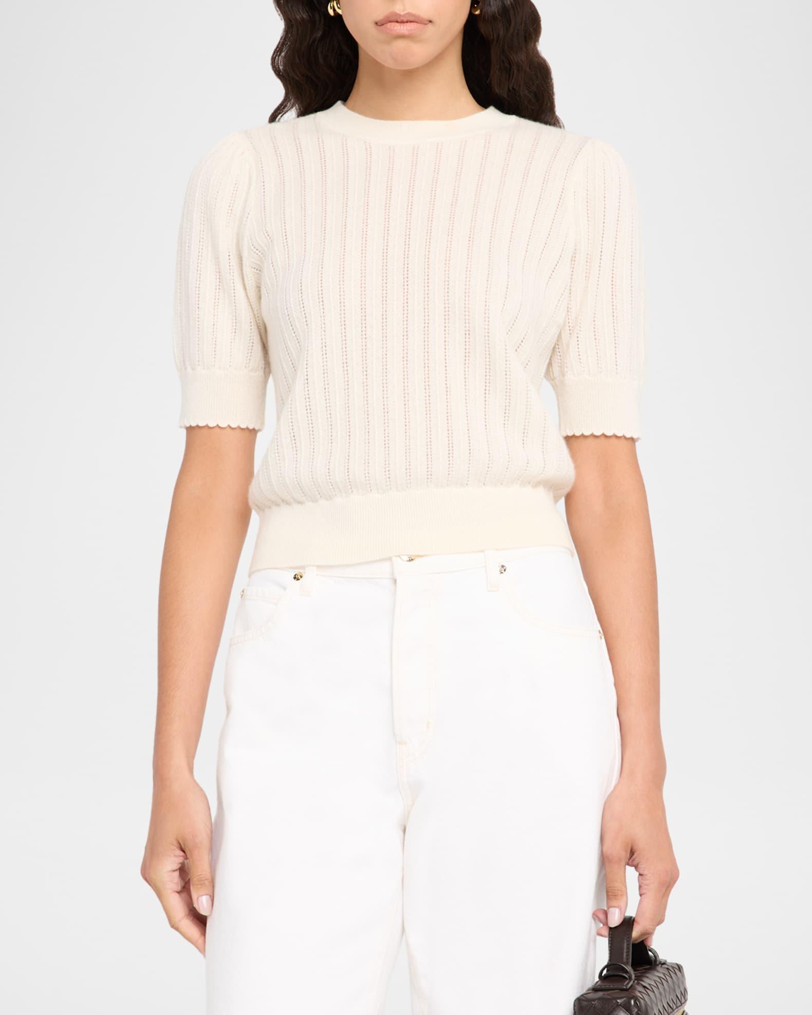 The Ladder Pointelle Cashmere Sweater Product Image