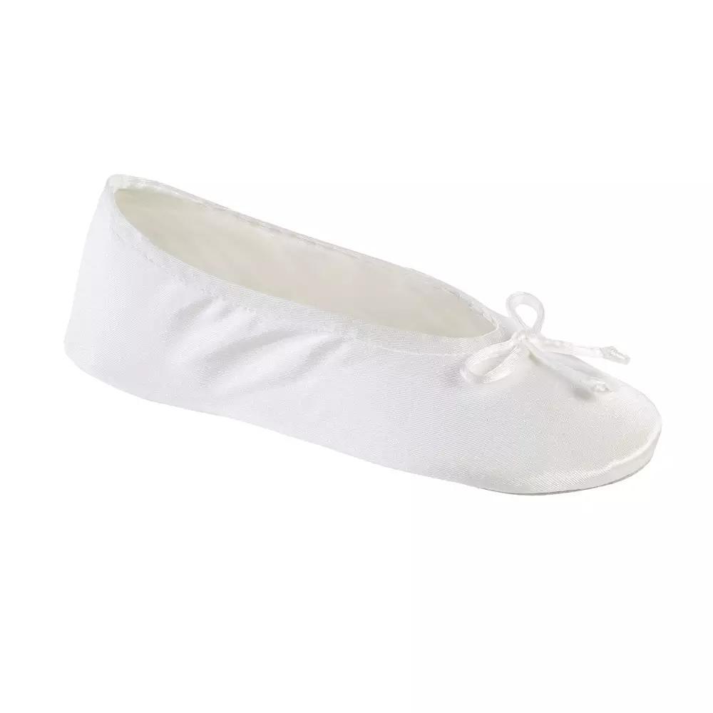 isotoner Satin Womens Ballerina Slippers Evening Brown Product Image