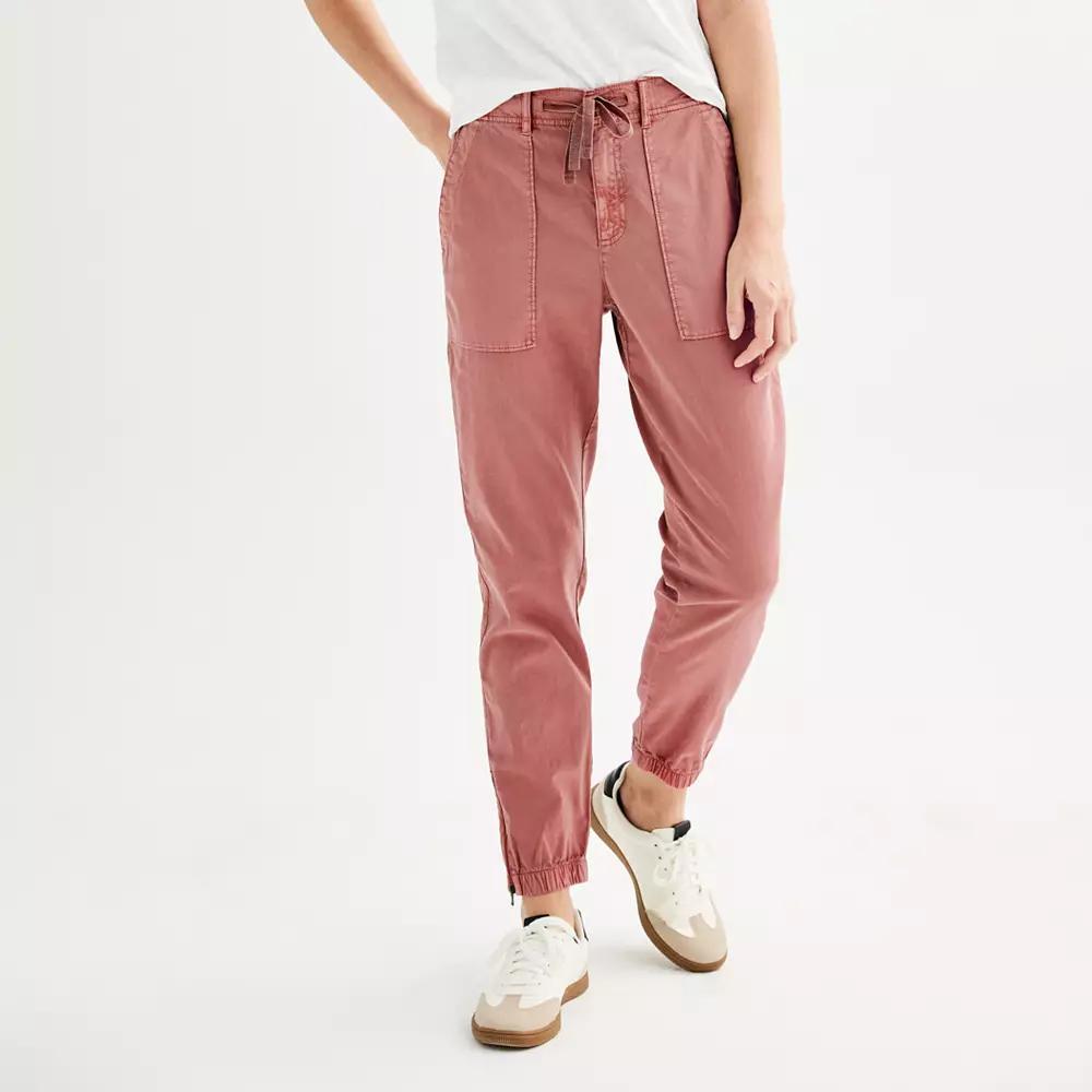 Petite Sonoma Goods For Life® Core Utility Jogger, Women's, Size: XL Petite, Desert Pink Product Image