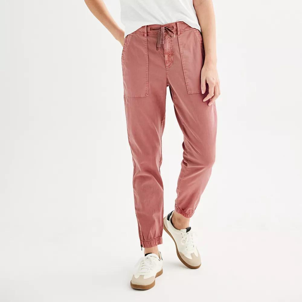 Petite Sonoma Goods For Life® Core Utility Jogger, Women's, Size: XL Petite, Desert Pink Product Image