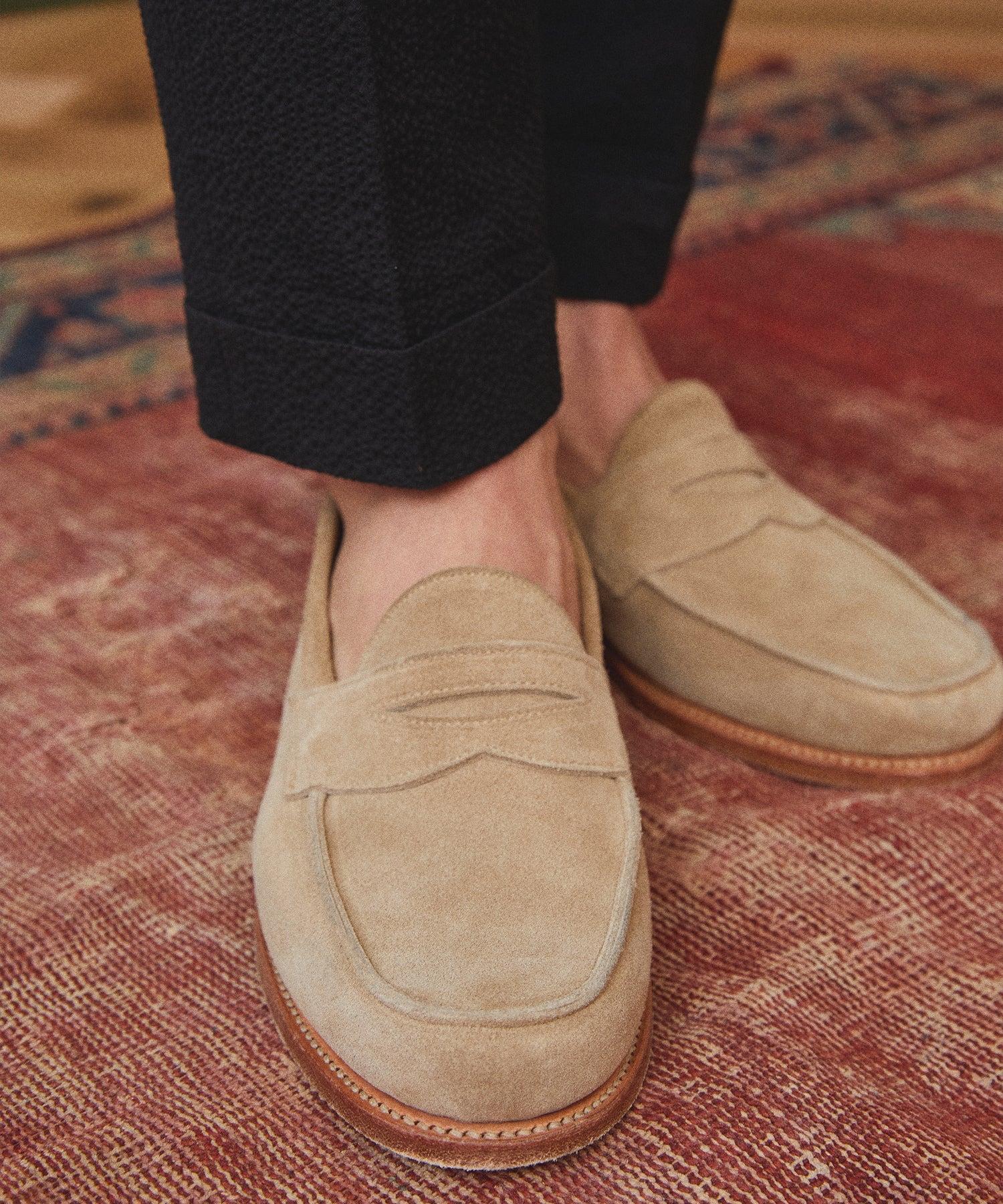 Todd Snyder x Sanders Edwin Loafer in Milkshake Suede Product Image