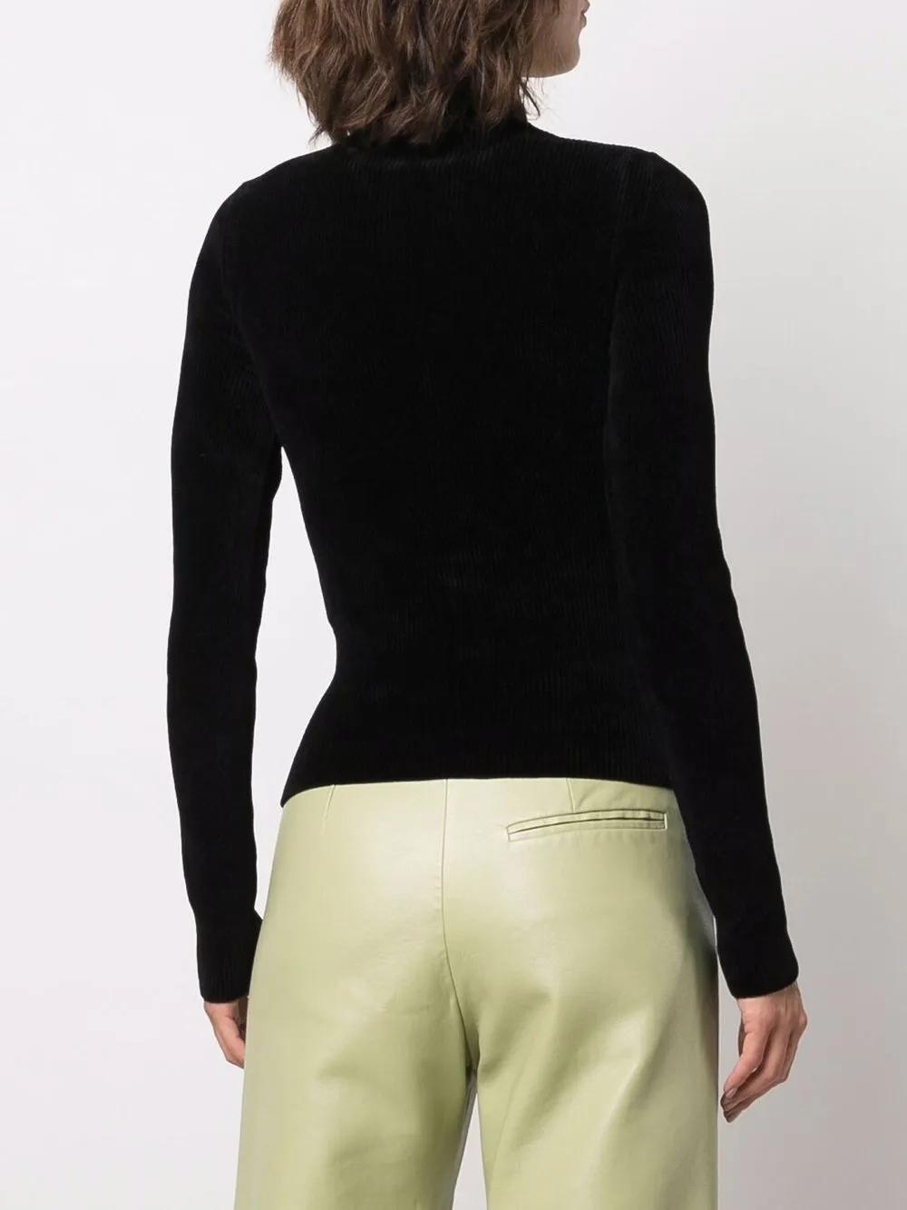 MSGM Cut-out Detail Knitted Top - Atterley In Black Product Image