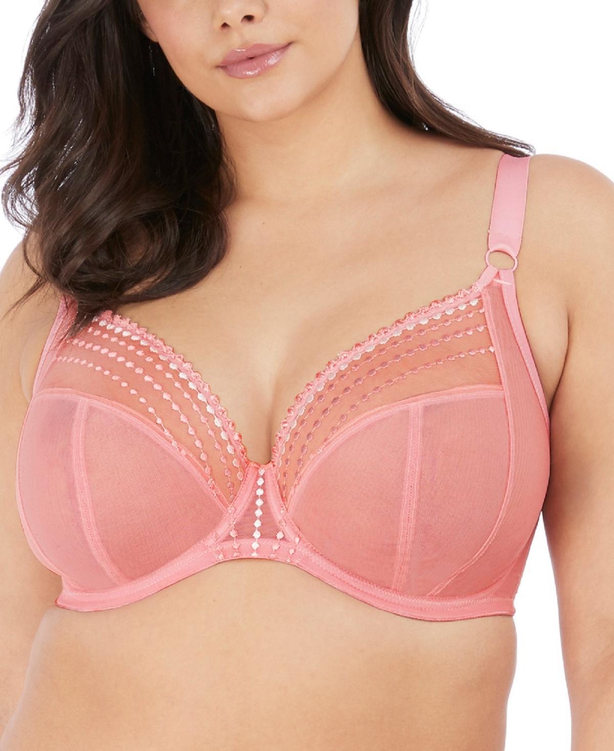 Elomi Plus Size Matilda Embroidered Sheer Plunging Convertible U-Back to Racerback Contour Wire Full Product Image