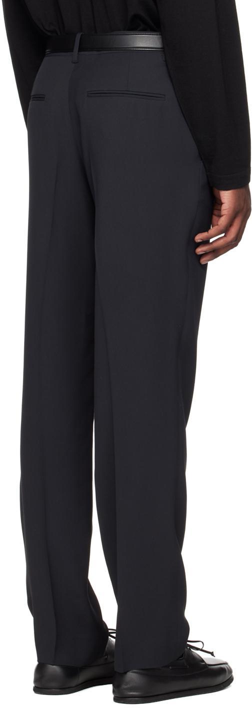 THE ROW Elijah Relaxed-leg Tailored Trousers In Dark Navy Product Image
