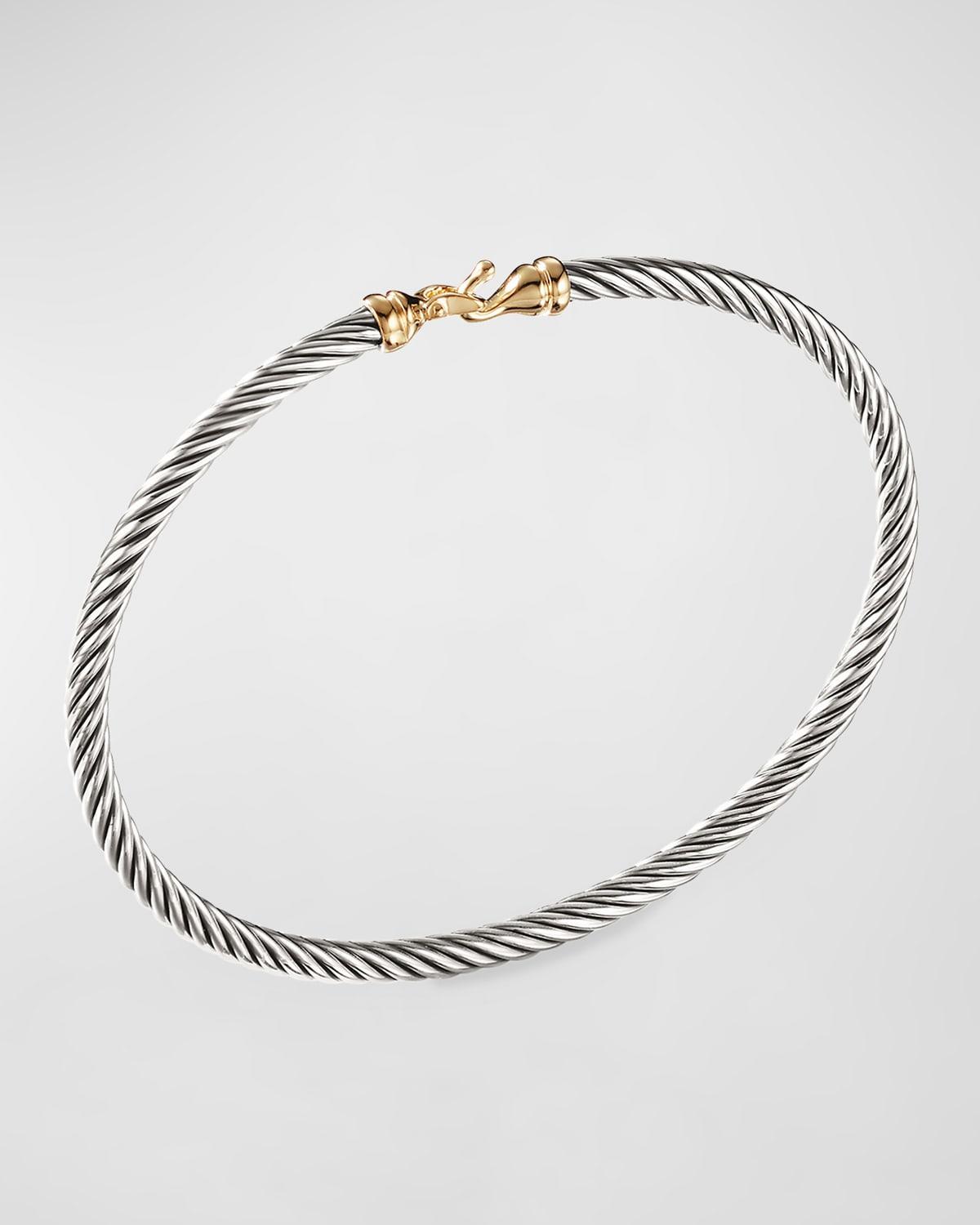 David Yurman Cable Collectibles Buckle Bangle Bracelet with 18K Gold, 3mm Product Image