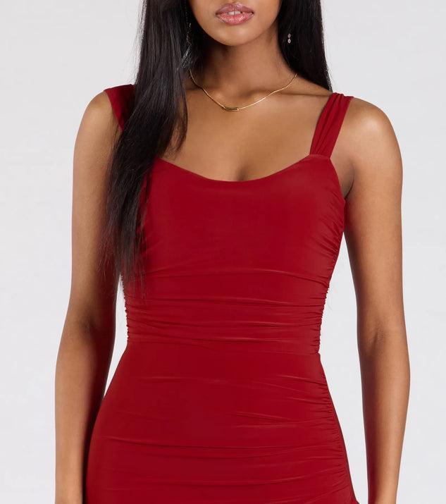 Mysteriously Stunning Low Tie Back Mini Dress Product Image