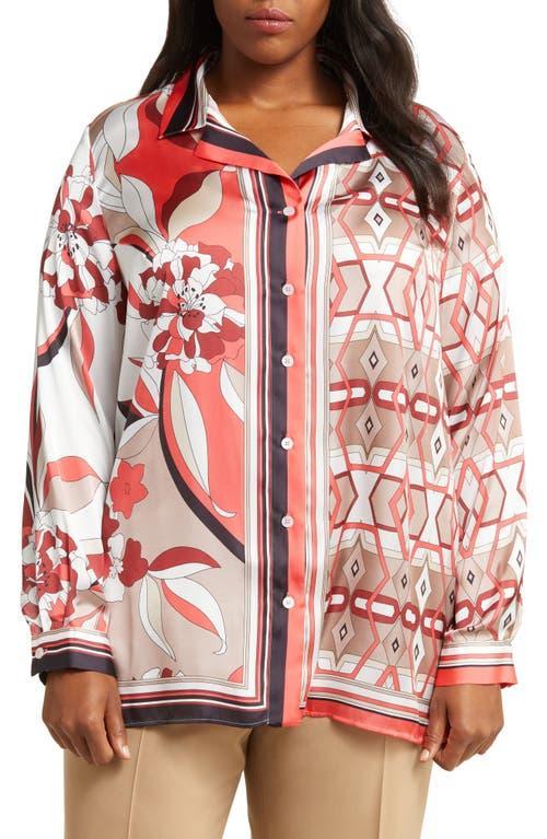 Womens Biondo Print Satin Shirt Product Image