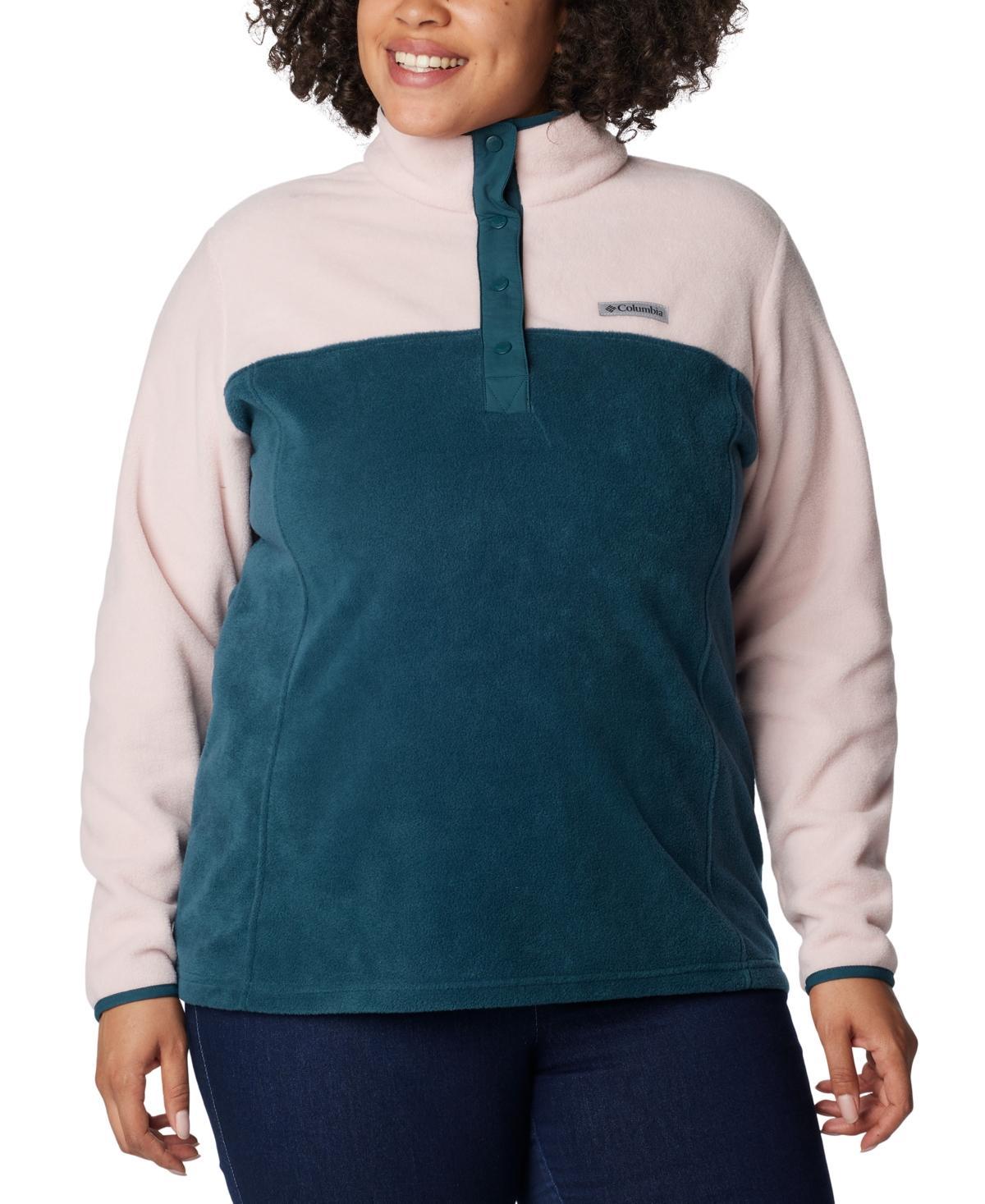 Columbia Plus Size Benton Springs 12 Snap Pullover Women's Long Sleeve Pullover Product Image