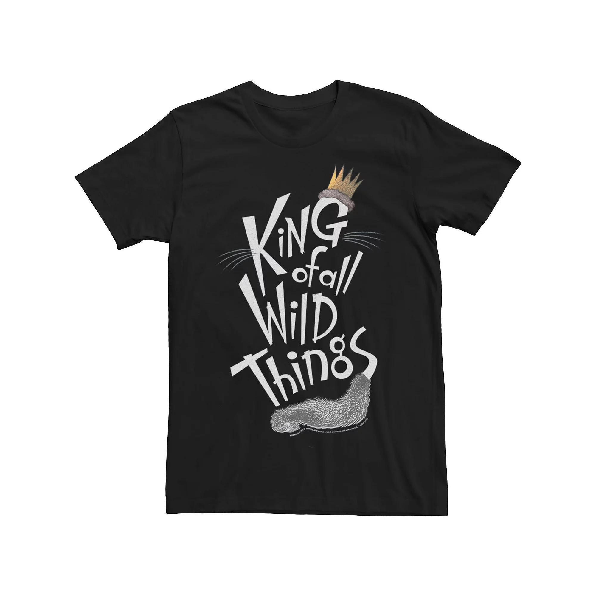 Men's Where The Wild Things Are King Of All Wild Things Poster Tee, Size: Medium, Black Product Image