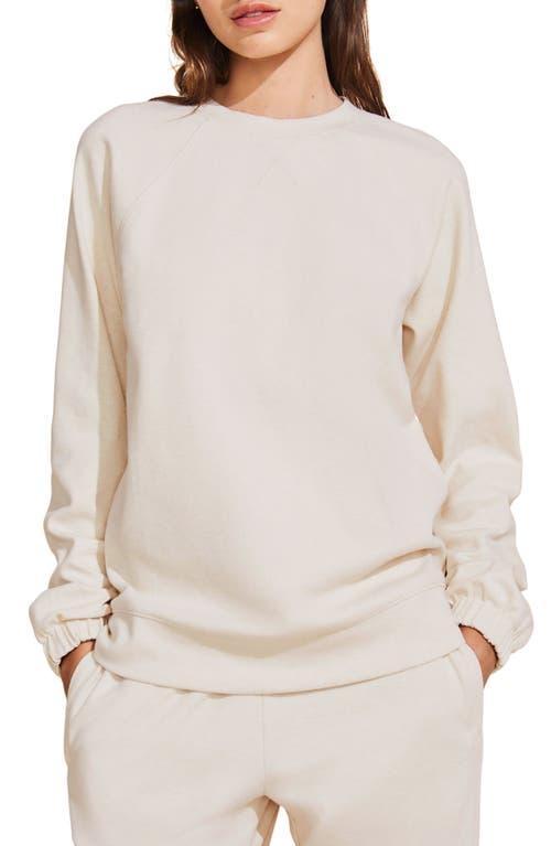 Eberjey Luxe Sweats - The Long Sweatshirt (Botanical Oat) Women's Sweatshirt Product Image