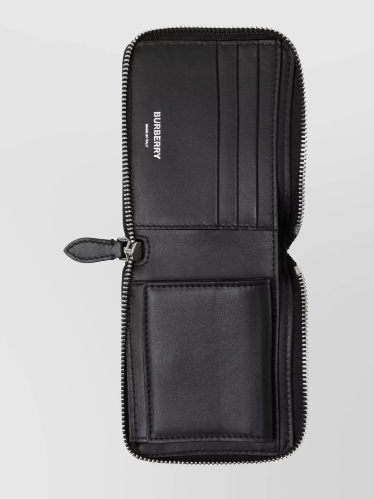 BURBERRY Check-print All-around Zip Wallet In A7026 - Archive Beige Product Image
