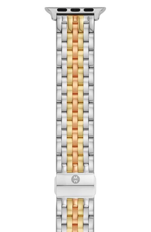 Michele Apple Watch Tri-Tone 18K Gold-Plated Bracelet, 38-49mm Product Image
