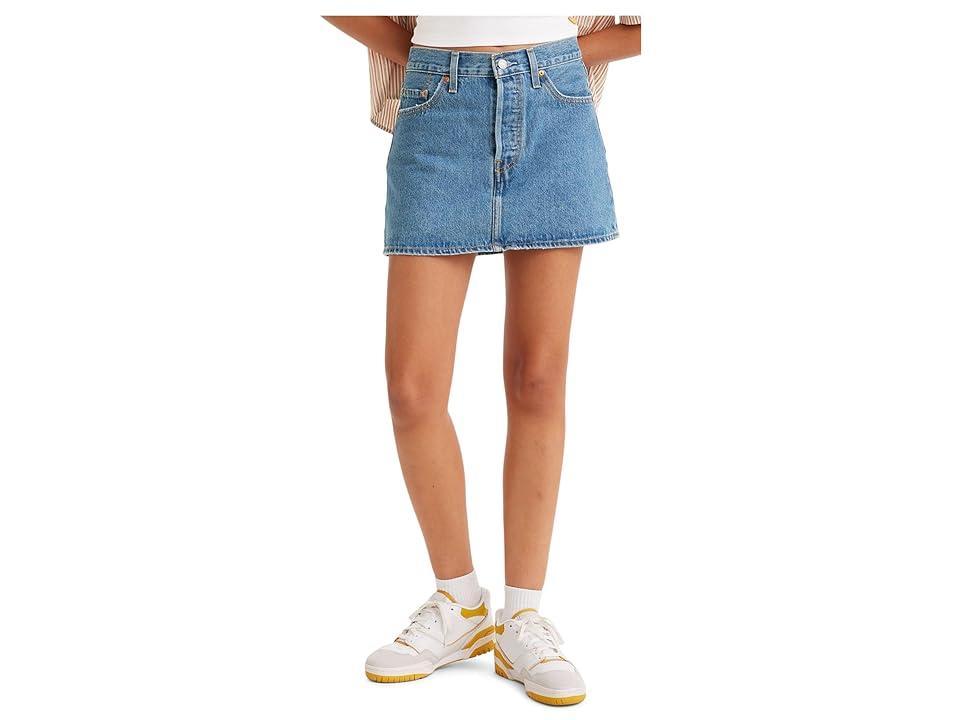 Women's Levi's® A-Line Button Front Mini Skirt, Size: 31(US 12)Medium, Purple Perfect Cord Product Image