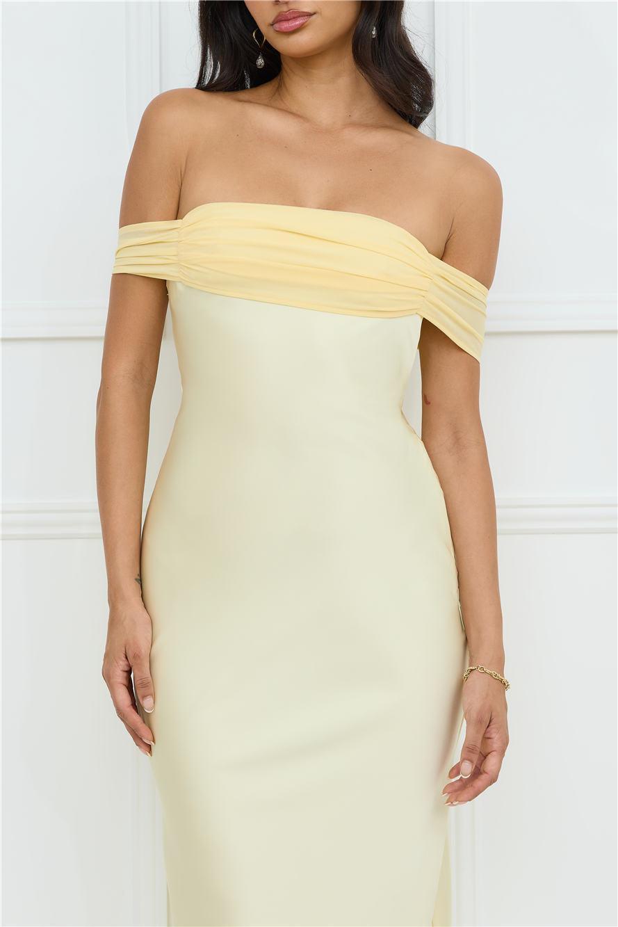 Daisy Darling Strapless Maxi Dress Yellow Product Image