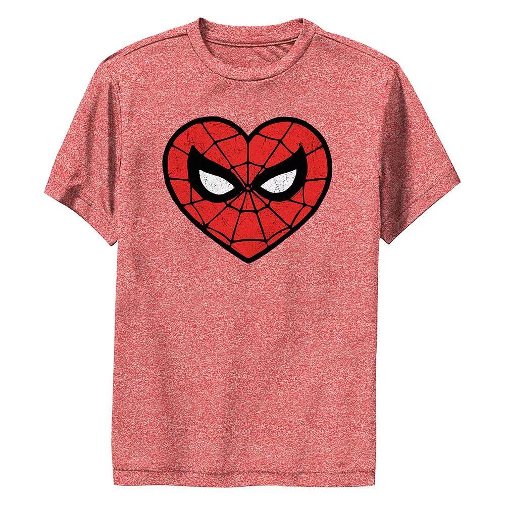 Boys 8-20 Marvel Spider-Man Spidey Heart Performance Graphic Tee, Boy's, Size: XL, Red Grey Product Image