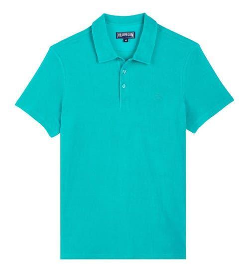 Mens Organic Terry Polo Shirt Product Image