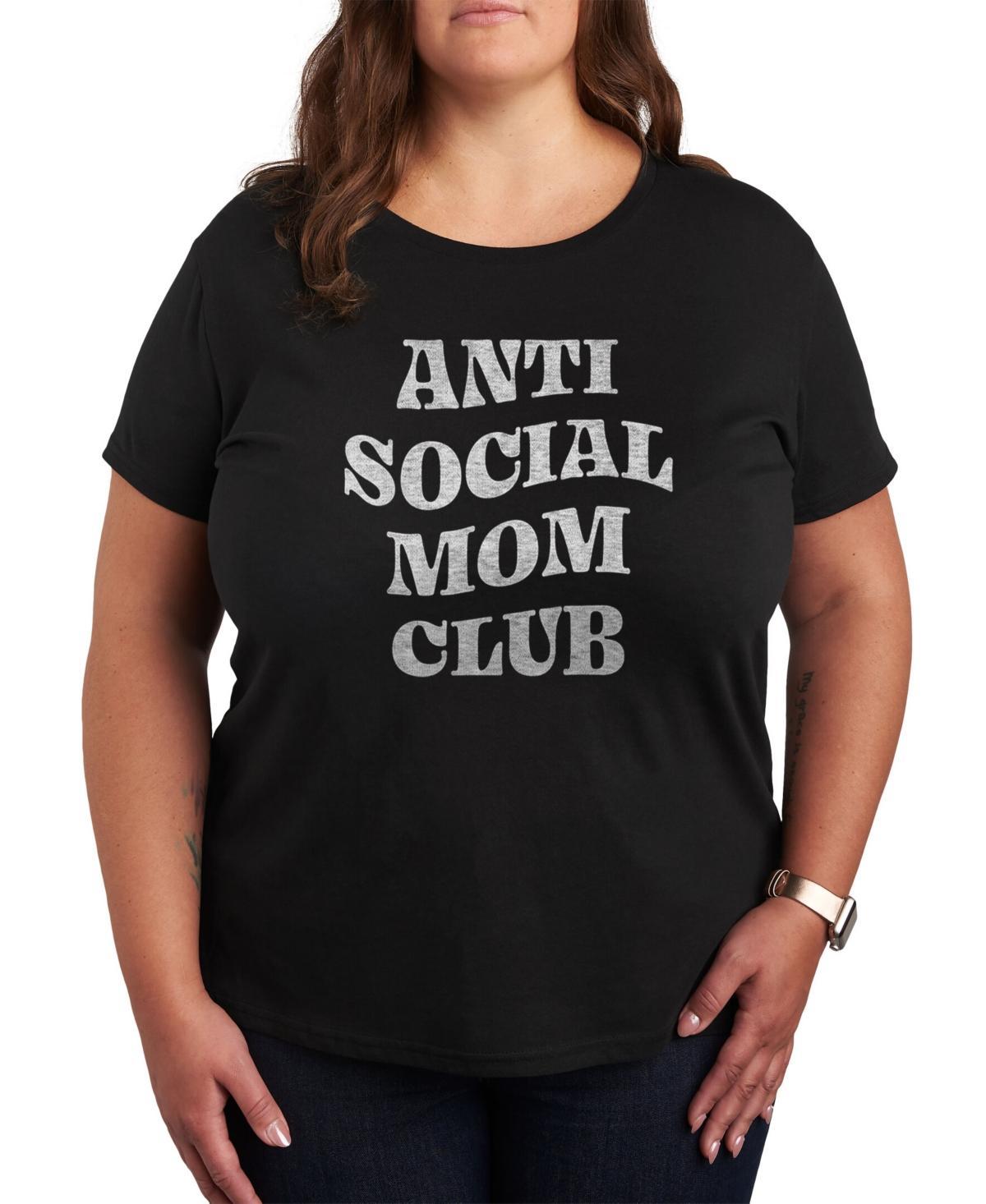 Plus Size Anti Social Mom Club Graphic Tee, Womens Product Image