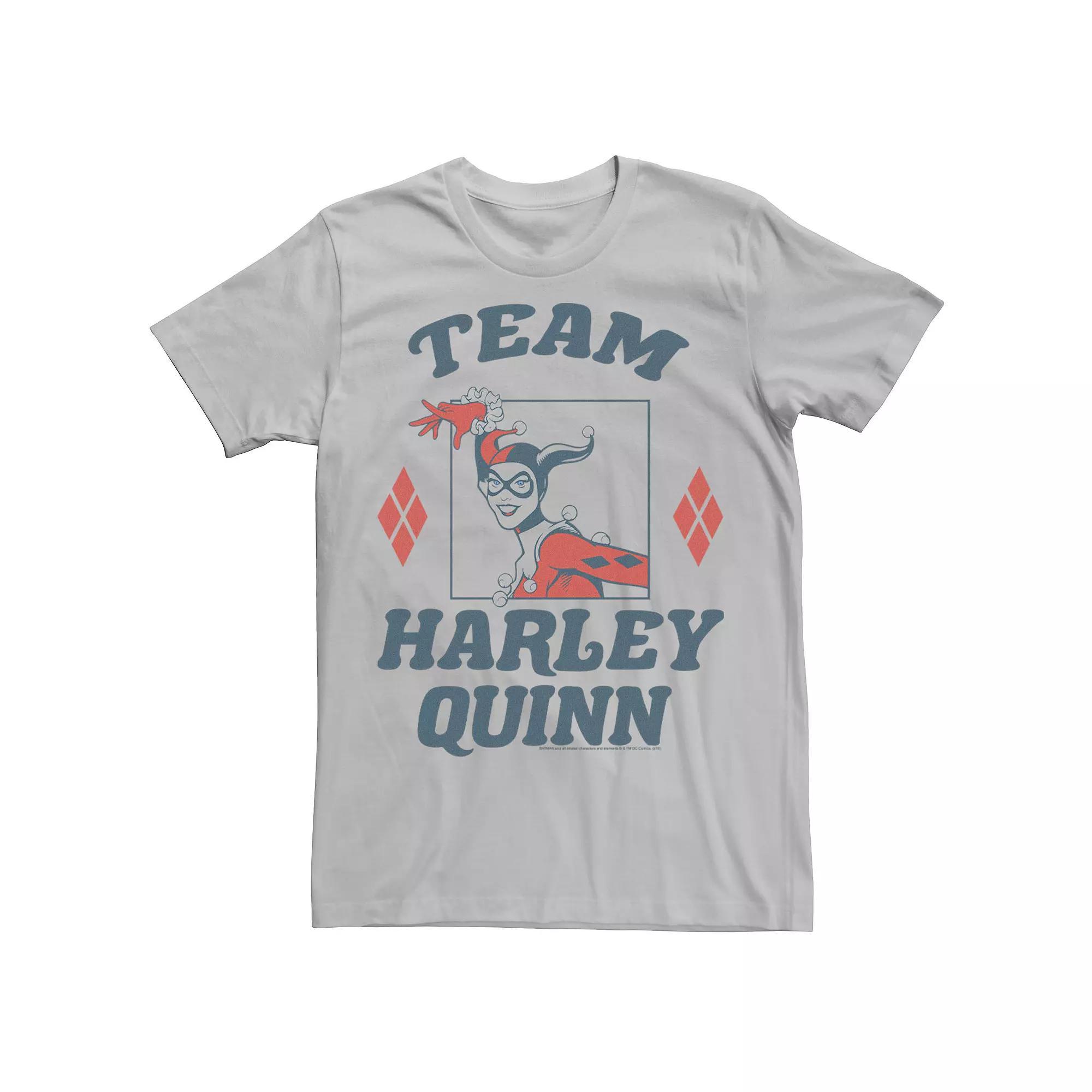 Men's Batman Team Harley Quinn Poster Tee, Size: Medium, Silver Product Image