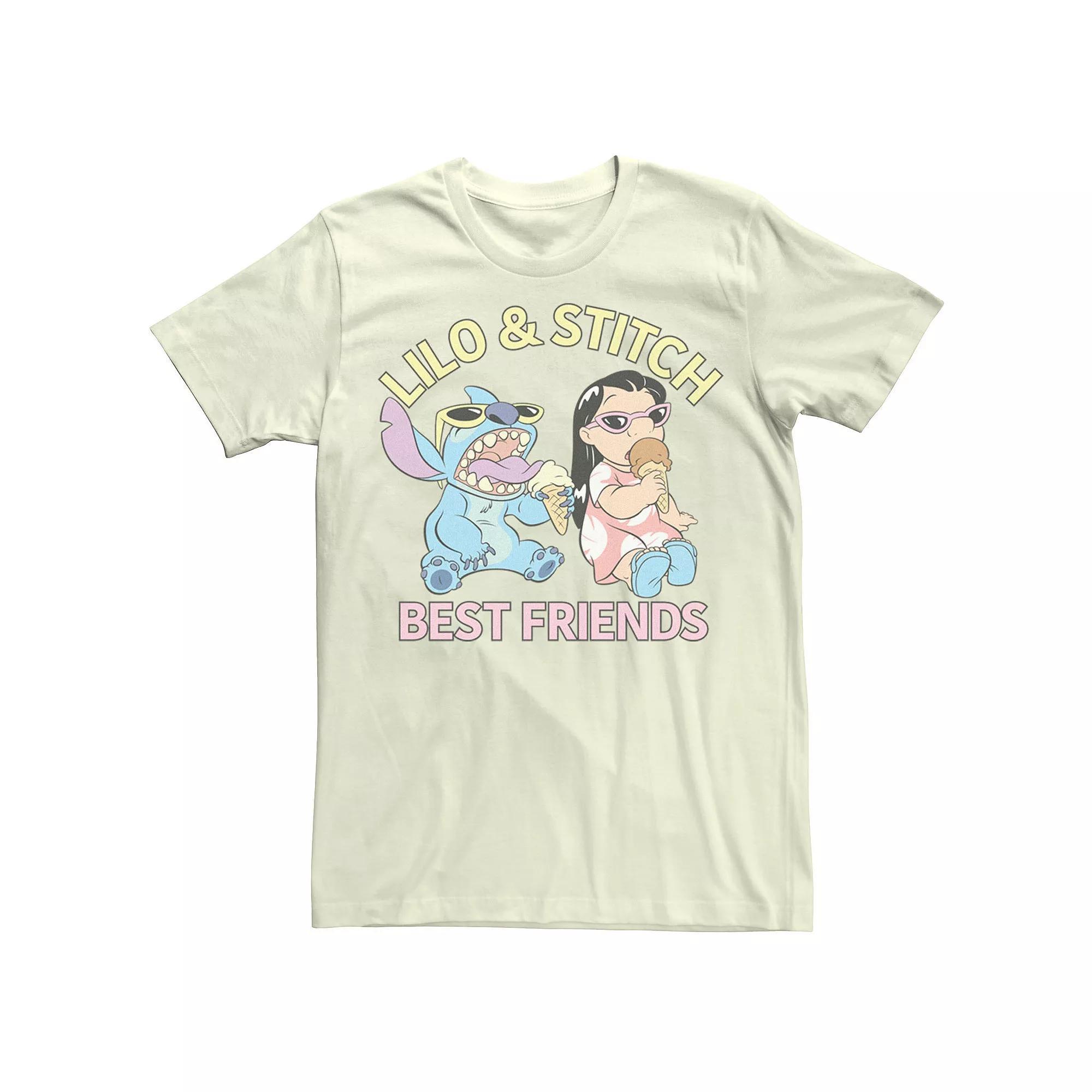 Disney's Lilo & Stitch Men's Best Friends Ice Cream Tee, Size: Medium, Light Blue Product Image