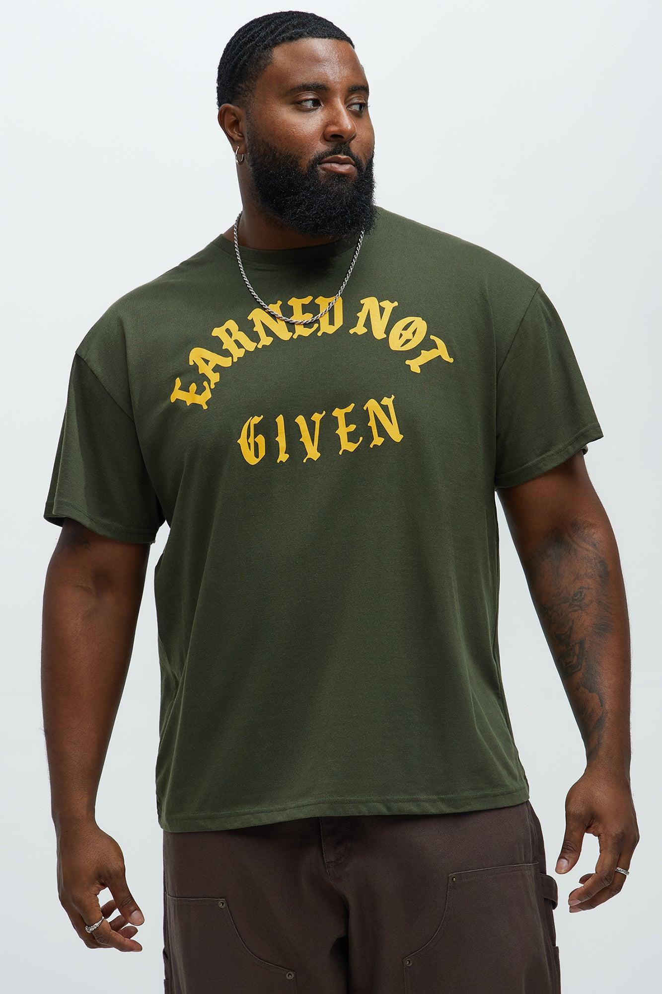 Earned Not Given Short Sleeve Tee - Dark Olive Product Image