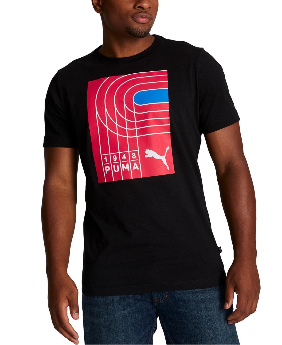 Puma Mens On Your Mark Short-Sleeve Graphic T-Shirt Product Image