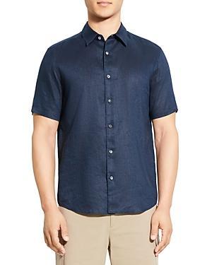 Theory Irving Short Sleeve Linen Shirt Product Image