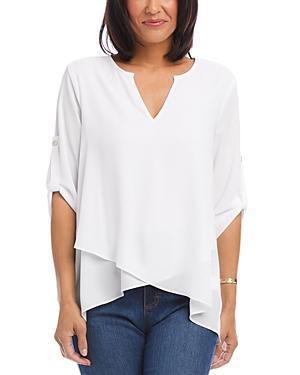 Karen Kane Asymmetrical Hem Wrap Top (Hot ) Women's Blouse Product Image