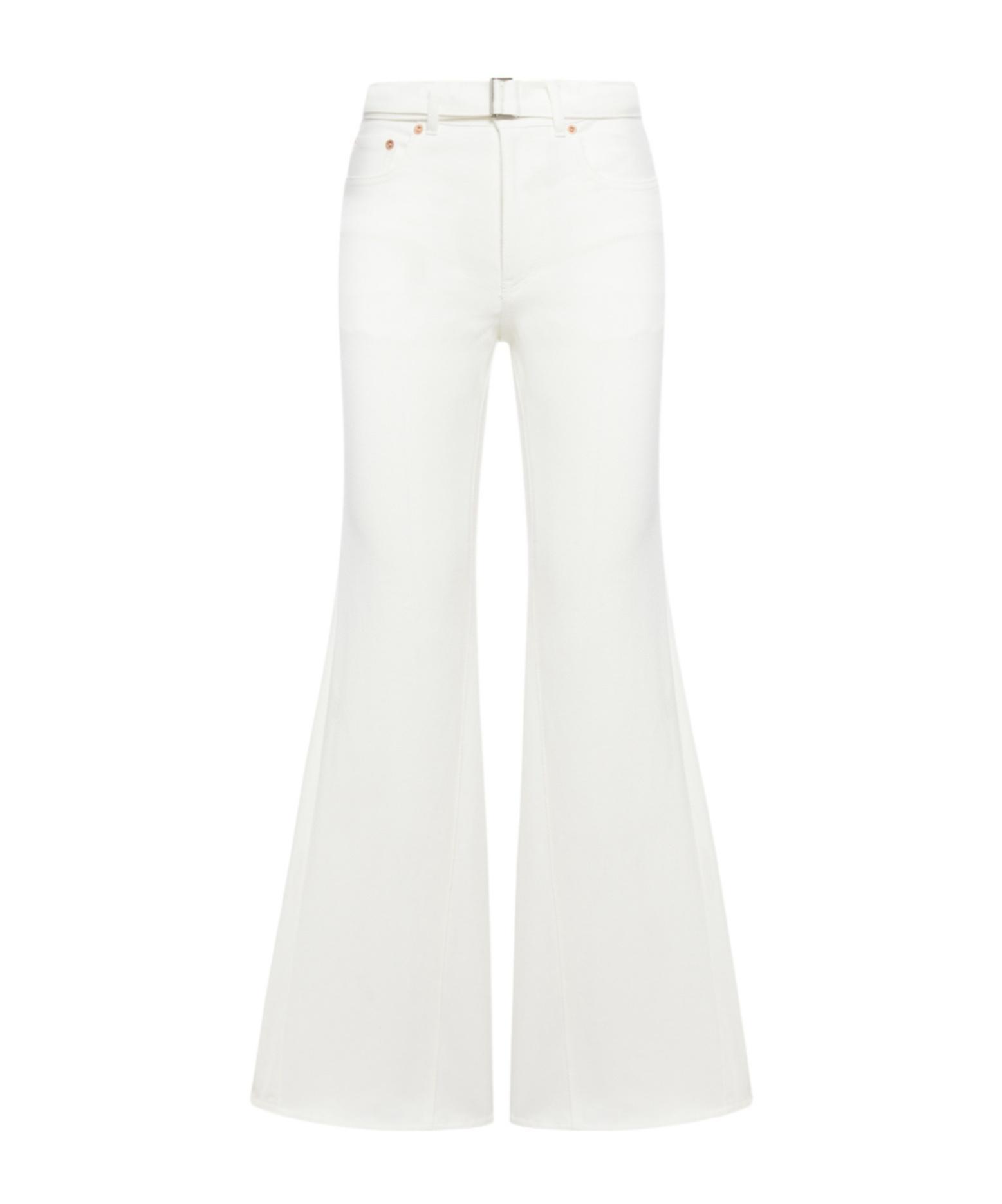 SACAI Mid-rise Flared Jeans In White Product Image