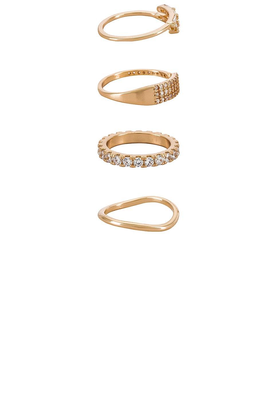Crystal Embellished Ring Set Ettika Product Image