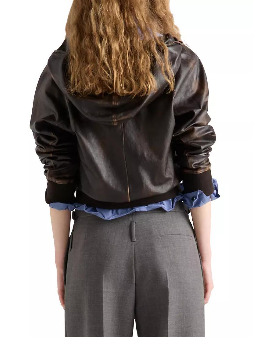 Nappa Leather Hoodie Jacket Product Image