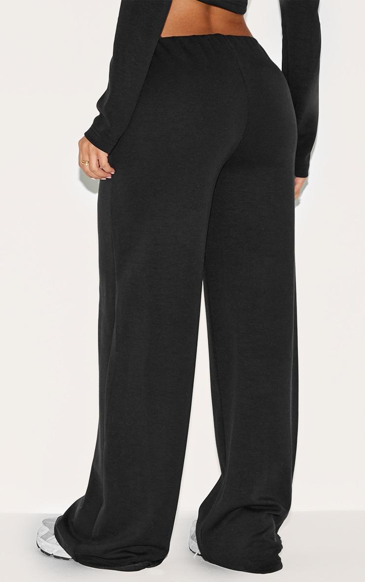 Petite Black Modal Wide Leg Pants Product Image
