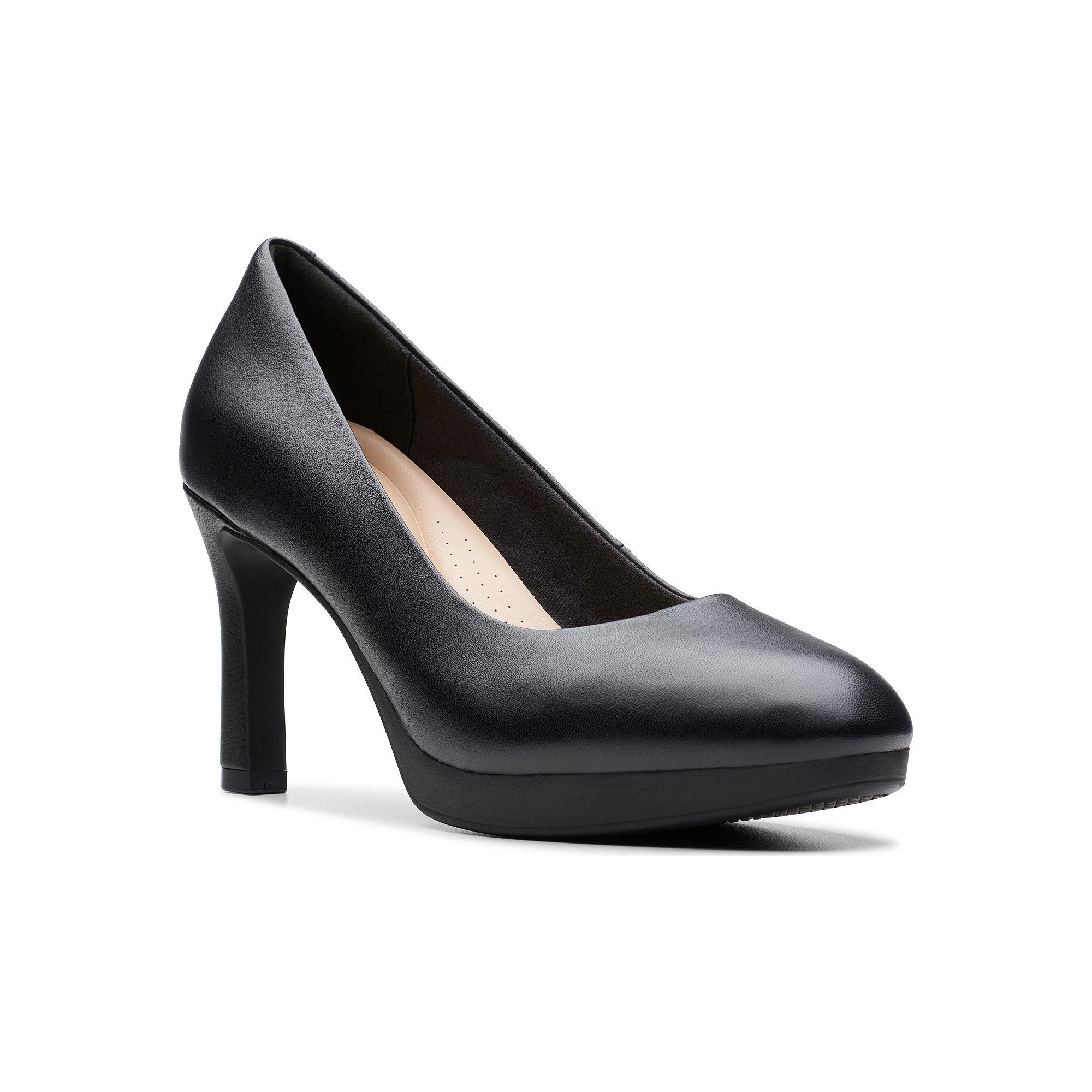 Clarks® Ambyr2 Braley Women's Leather Pumps, Size: 9, Black Product Image