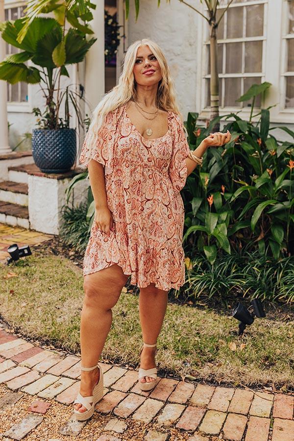 Seeking The Shore Paisley Shift Dress Curves Product Image