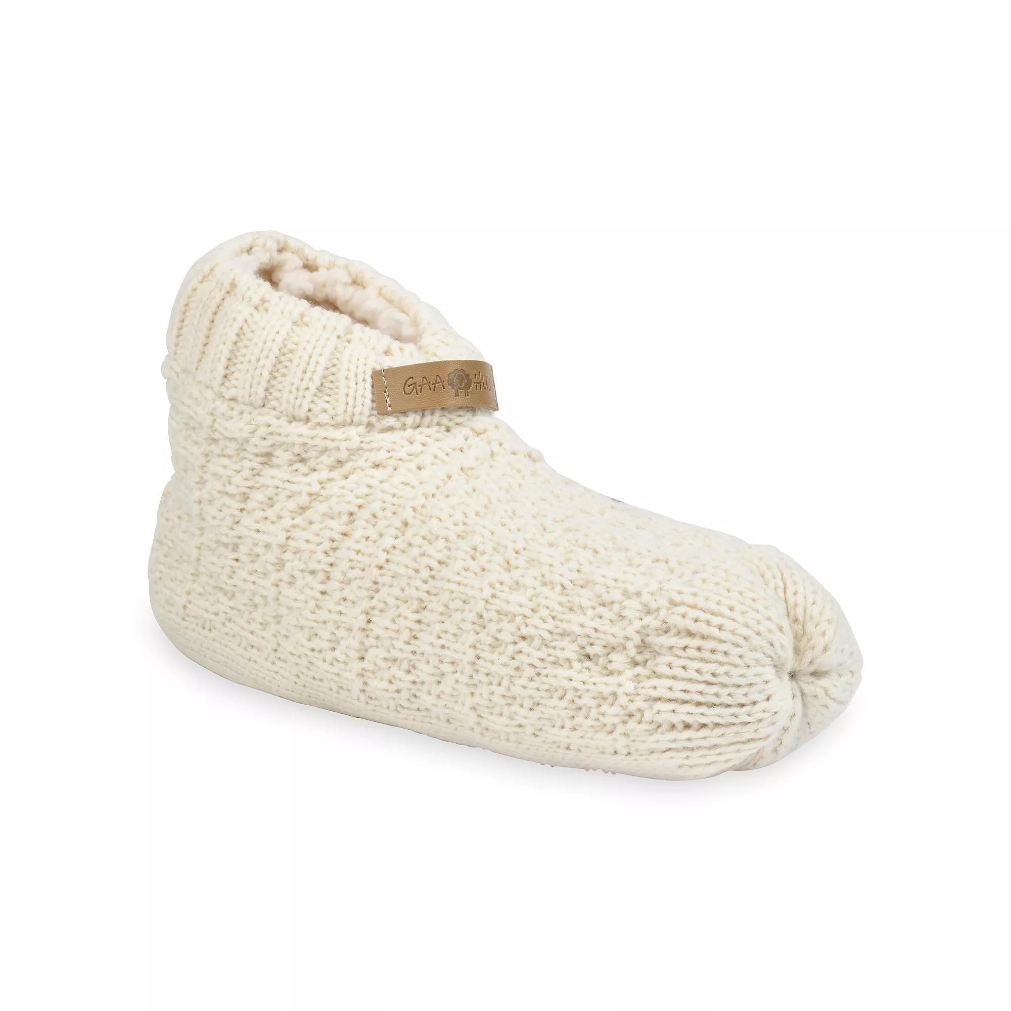 Women's GaaHuu® Textured Knit Bootie Slippers, Oatmeal Product Image