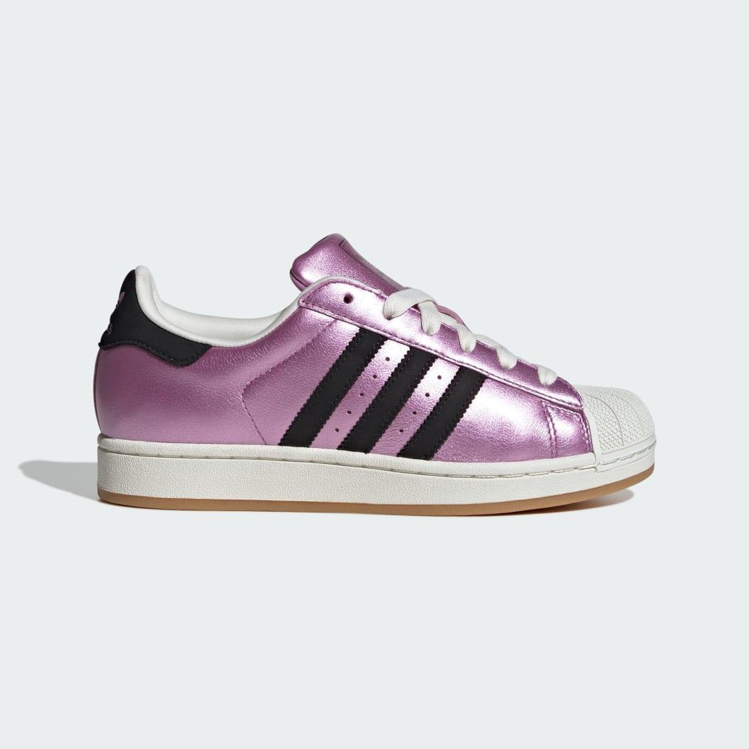 Womens adidas Superstar II Athletic Shoe - Preloved / Core Black / Off White Product Image