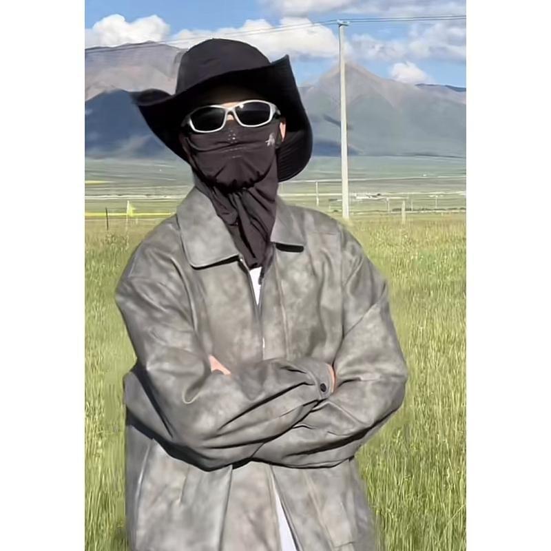 Faux Leather Zip Jacket Product Image