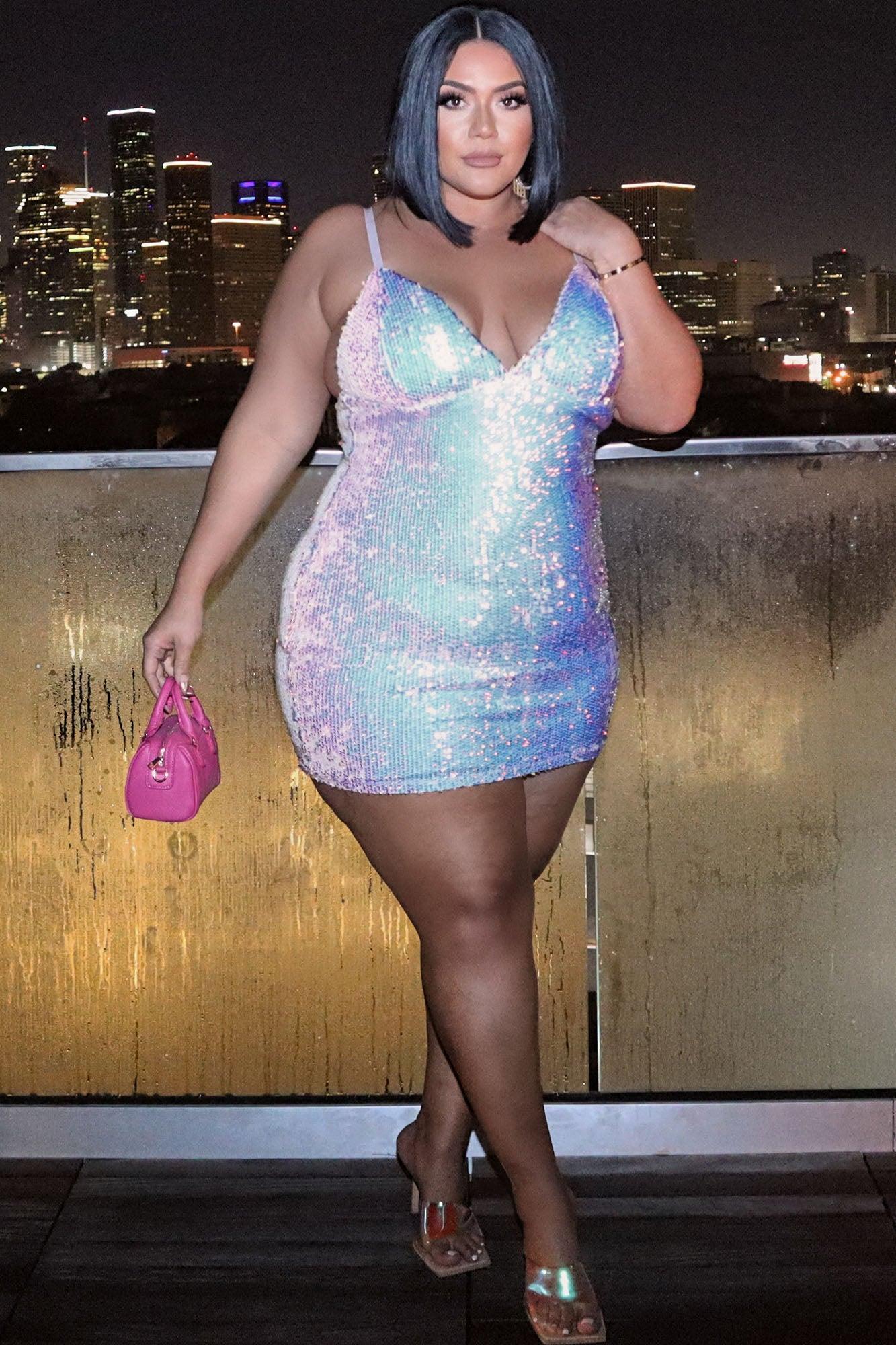 Keep Your Shine Sequin Mini Dress - Blush Product Image