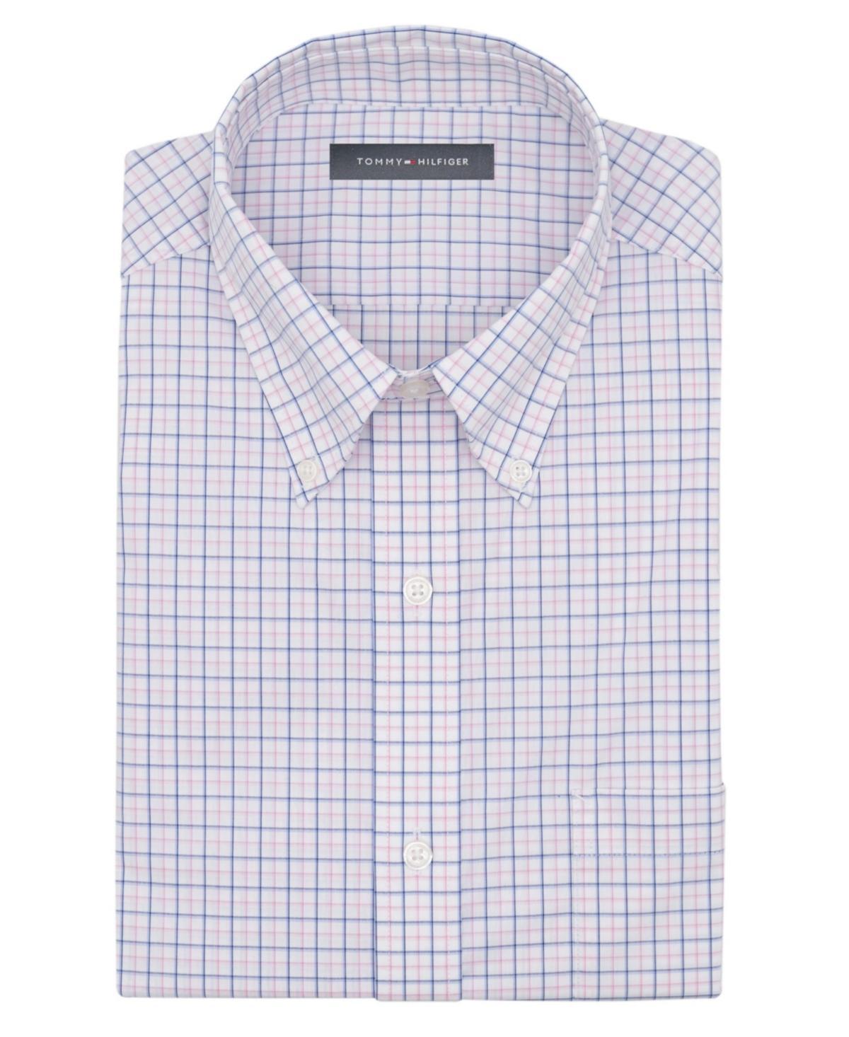 Tommy Hilfiger Mens Regular Fit Wrinkle Resistant Stretch Dress Shirt Product Image