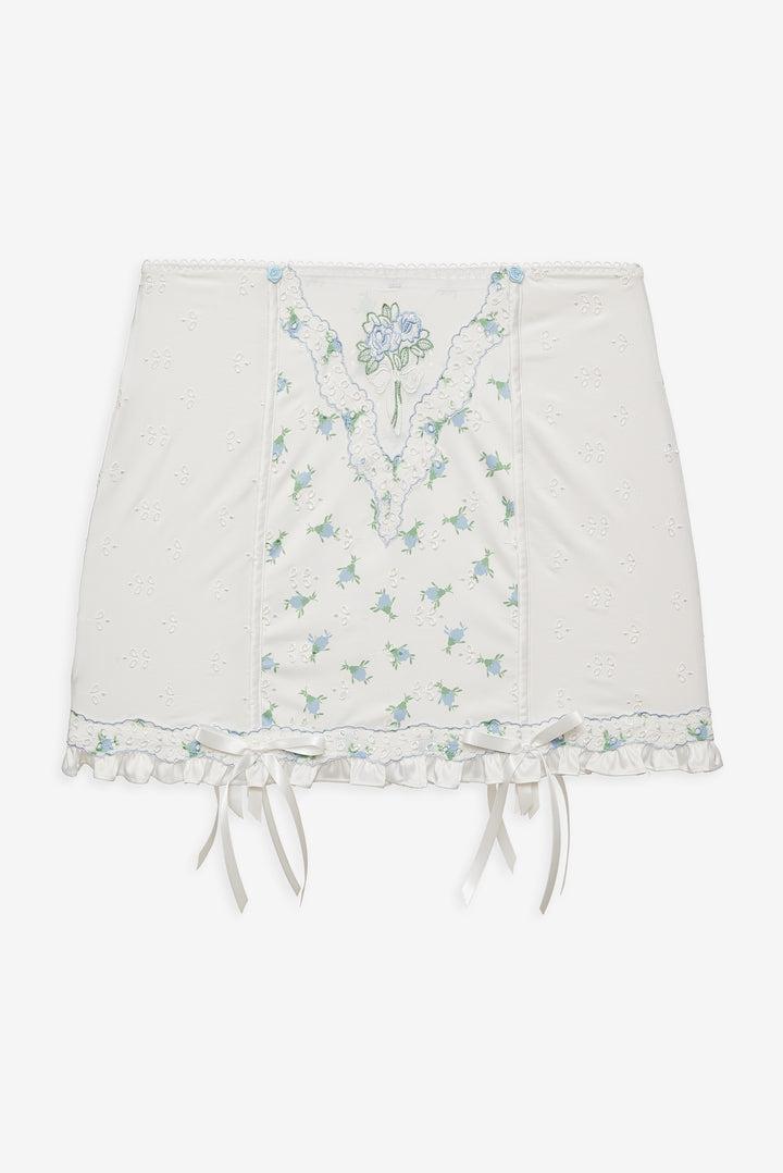 Budding Blossom Garter Skirt — Blue Product Image