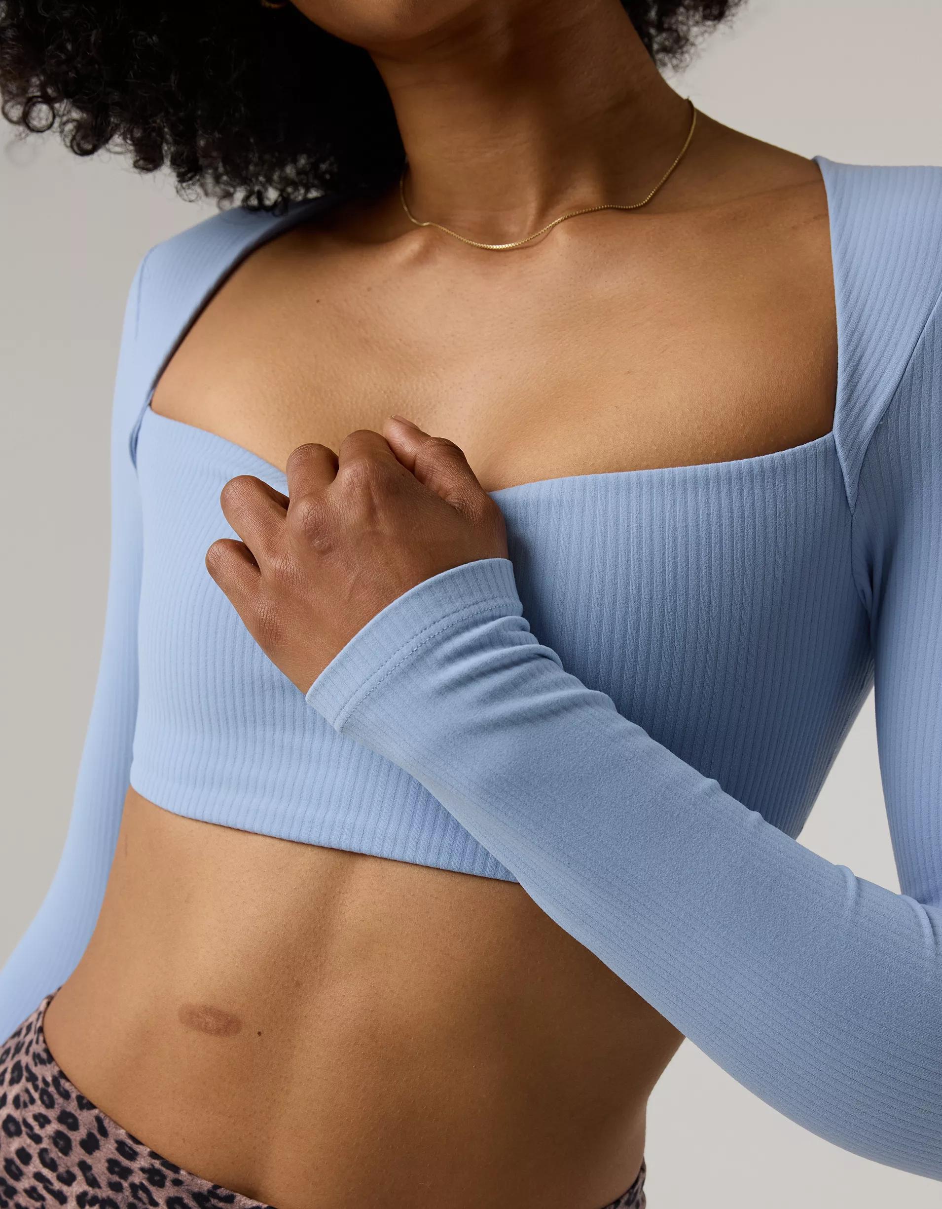 OFFLINE By Aerie Real Me XTRA Ribbed Long Sleeve Bra Top Product Image
