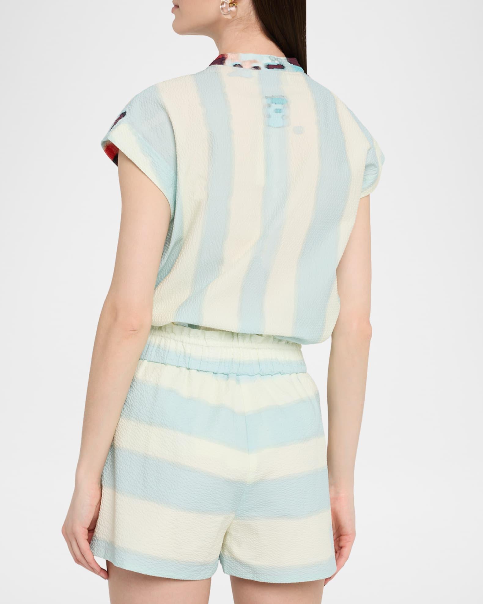 Adele Short-Sleeve Textured Blouse Product Image