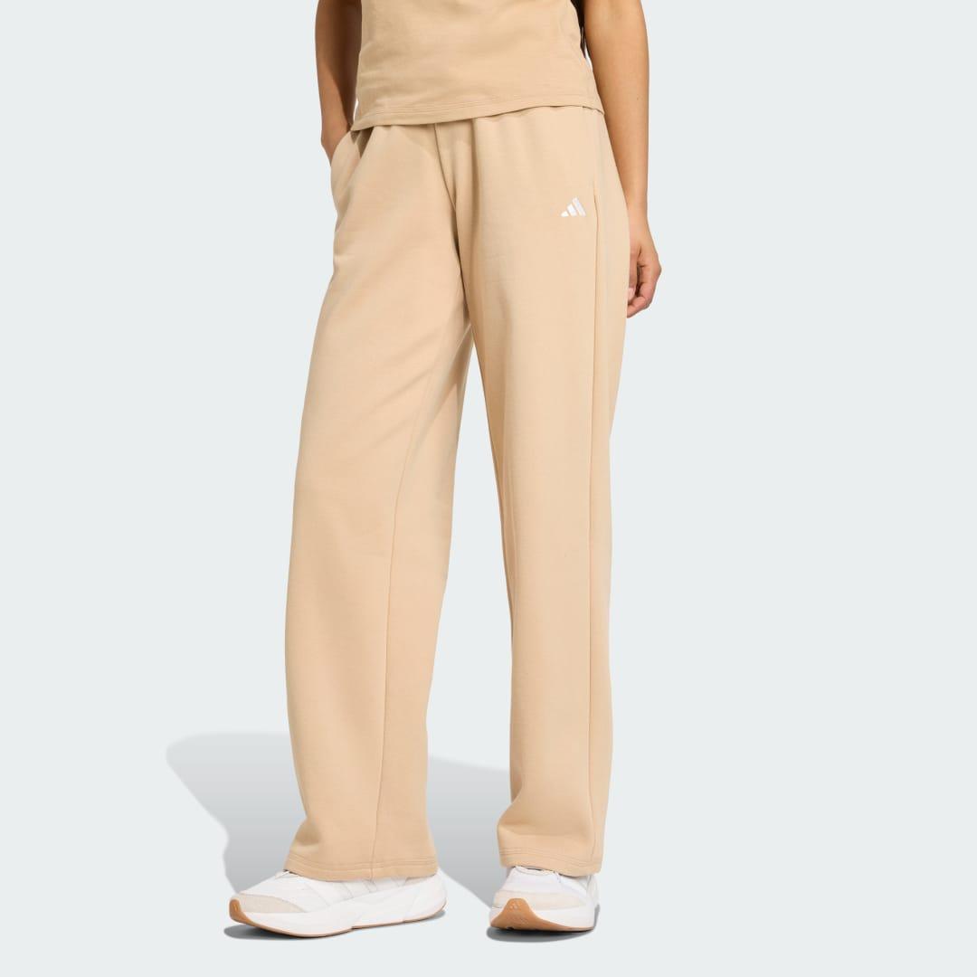 adidas Essentials Small Logo Feel Cozy Open-Hem Pants Black S Womens Product Image