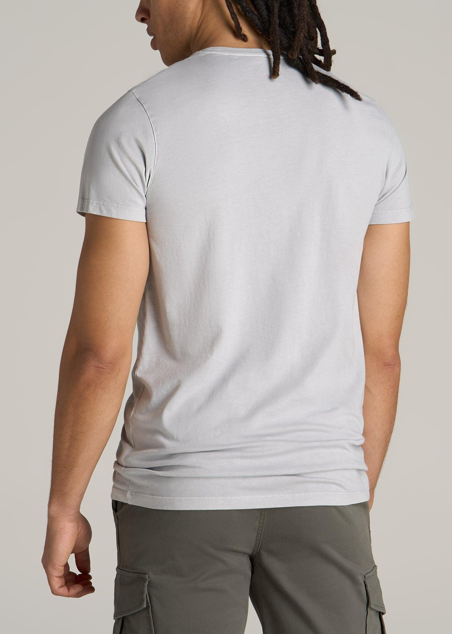 MODERN-FIT Garment Dyed Cotton Men's Tall T-Shirt in White Product Image