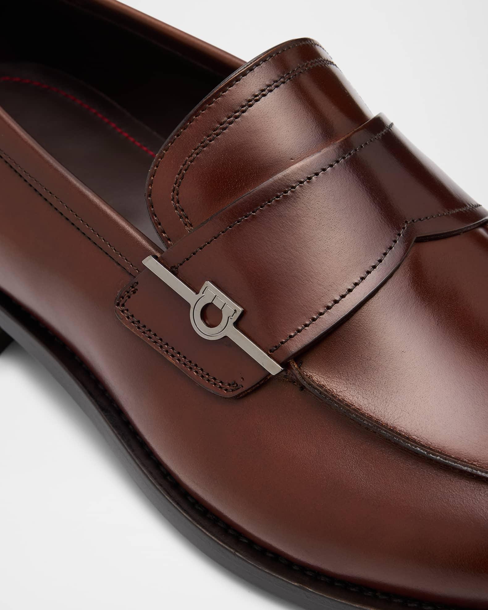 Men's Gancio-Buckle Leather Loafers Product Image