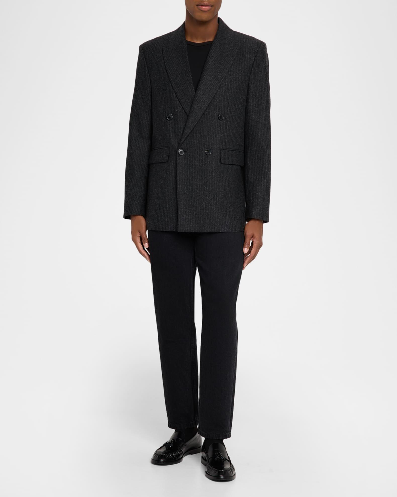 Men's Pinstripe Wool Blazer Product Image
